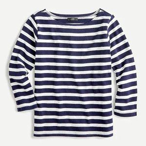J. Crew Structured boatneck T-shirt in stripe NWT